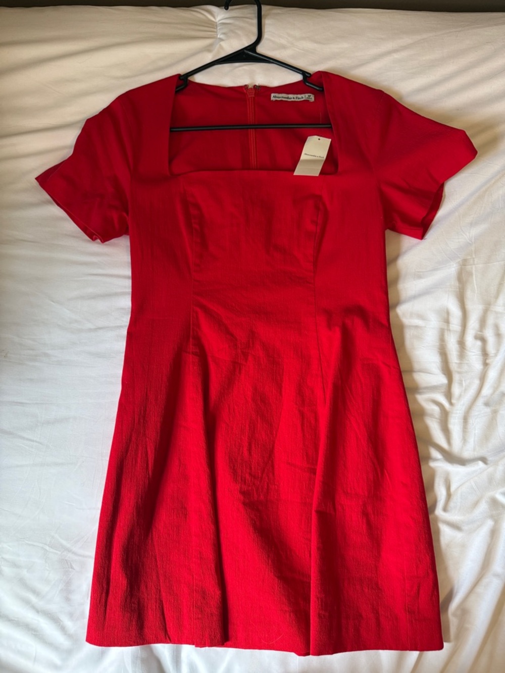 Abercrombie & Fitch Red Square-Neck Mini Dress